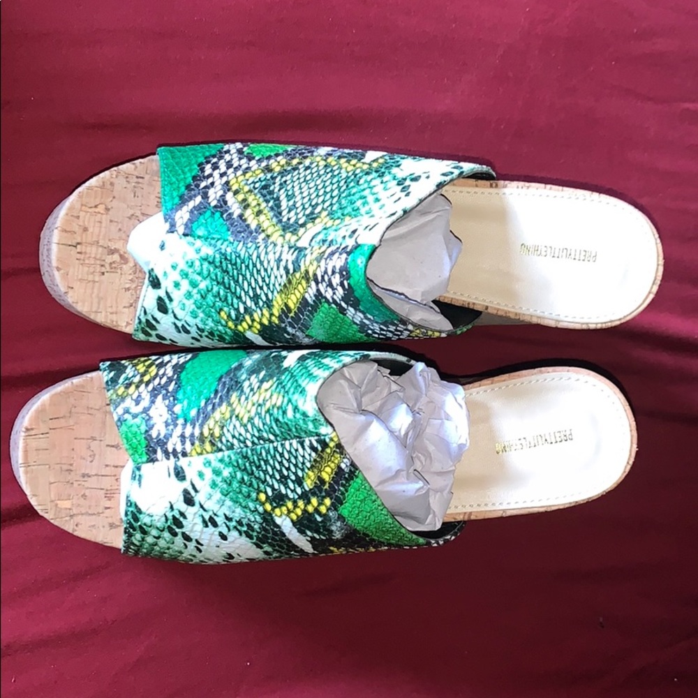 Snake skin mules NEVER BEEN WORN